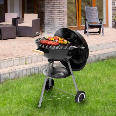 SAL GRILL GOMB FEKETE d=46.5CM      GR02